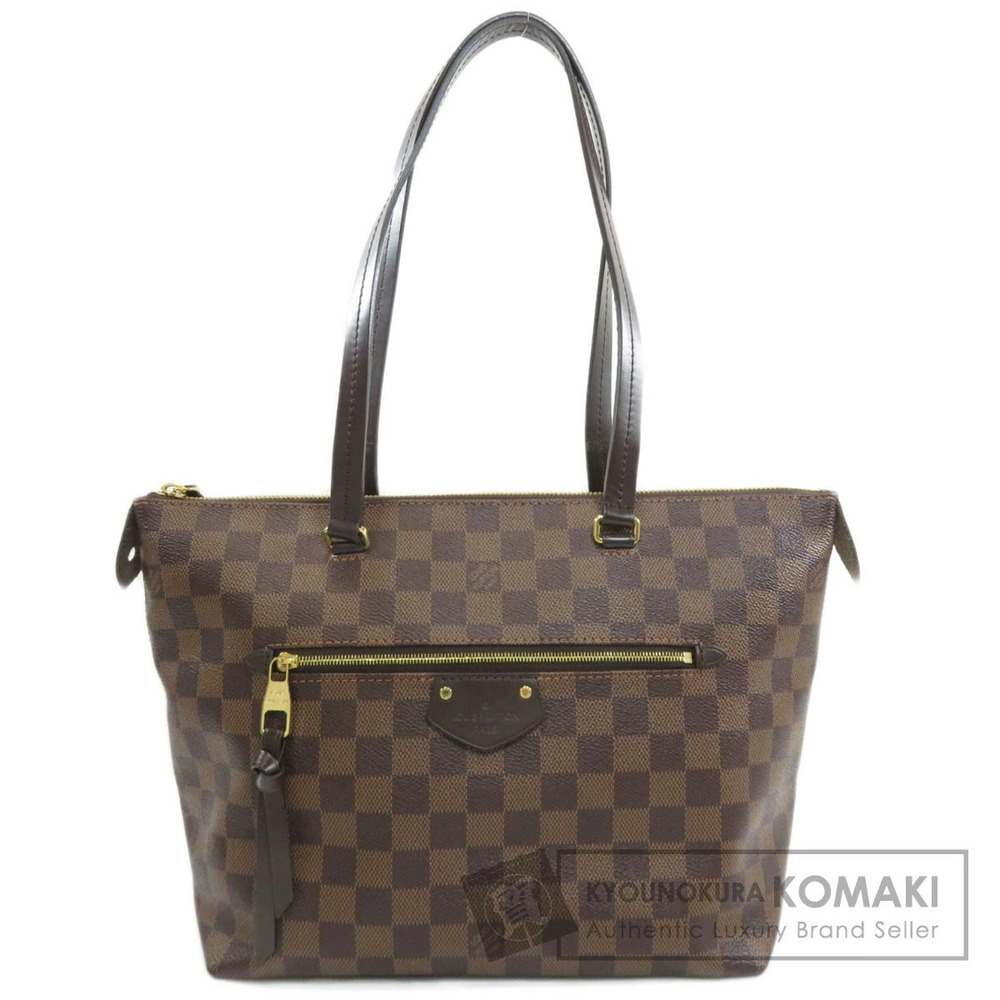 Louis Vuitton Iena Damier Ebene Brown Handbag Canvas